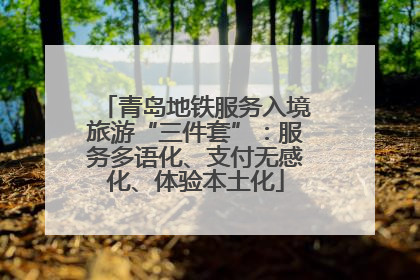 青岛地铁服务入境旅游“三件套”：服务多语化、支付无感化、体验本土化