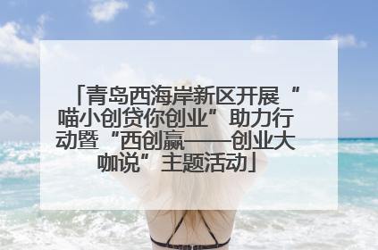 青岛西海岸新区开展“喵小创贷你创业”助力行动暨“西创赢——创业大咖说”主题活动