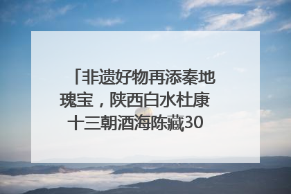 非遗好物再添秦地瑰宝，陕西白水杜康十三朝酒海陈藏30年别具一格