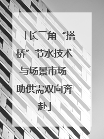 长三角“搭桥”节水技术与场景市场 助供需双向奔赴