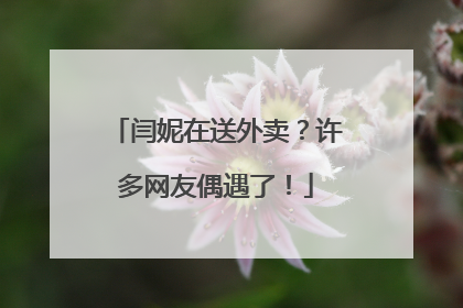 闫妮在送外卖？许多网友偶遇了！