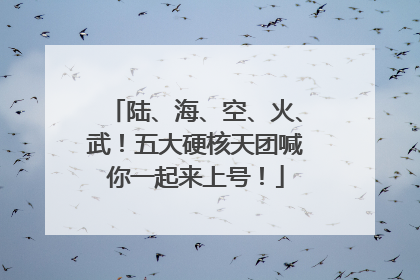 陆、海、空、火、武！五大硬核天团喊你一起来上号！