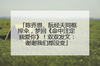 陈乔恩、阮经天同框撑伞，梦回《命中注定我爱你》！双双发文：谢谢我们都没变