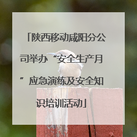陕西移动咸阳分公司举办“安全生产月”应急演练及安全知识培训活动