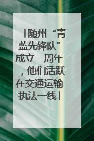随州“青蓝先锋队”成立一周年，他们活跃在交通运输执法一线