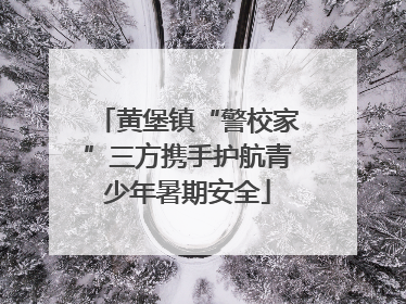 黄堡镇“警校家”三方携手护航青少年暑期安全