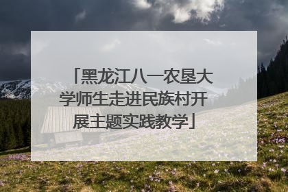 黑龙江八一农垦大学师生走进民族村开展主题实践教学