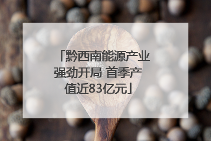 黔西南能源产业强劲开局 首季产值近83亿元