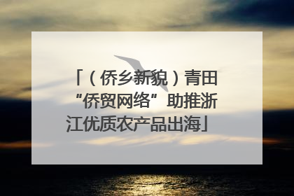 （侨乡新貌）青田“侨贸网络”助推浙江优质农产品出海