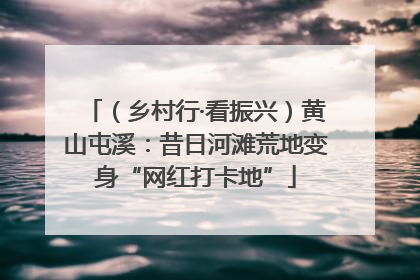 （乡村行·看振兴）黄山屯溪：昔日河滩荒地变身“网红打卡地”