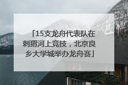 15支龙舟代表队在刺猬河上竞技，北京良乡大学城举办龙舟赛