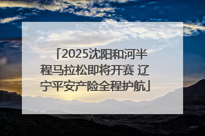 2025沈阳和河半程马拉松即将开赛 辽宁平安产险全程护航
