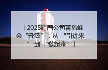 2025跨国公司青岛峰会“升级”：从 “引进来” 到 “链起来”