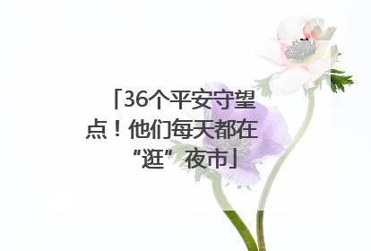 36个平安守望点！他们每天都在“逛”夜市