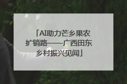 AI助力芒乡果农扩销路——广西田东乡村振兴见闻