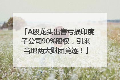 A股龙头出售亏损印度子公司90%股权，引来当地两大财团竞逐！